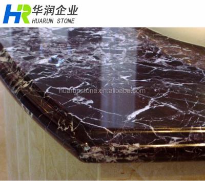 China Natural Marble Bathroom Vanity Tops Rosso Levanto Purple Marble Countertops for sale