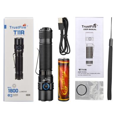 China TrustFire 1800lm High Quality Rechargeable Camping Flashlight Torch Light Tactical Flashlight for sale