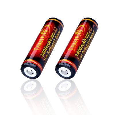 China Flashlight ; Electronic device ; E-cig Li-ion 18650 Battery With PCB 3400mAh Lithium Bateria TustFire Cells 18650 Battery Volume for sale