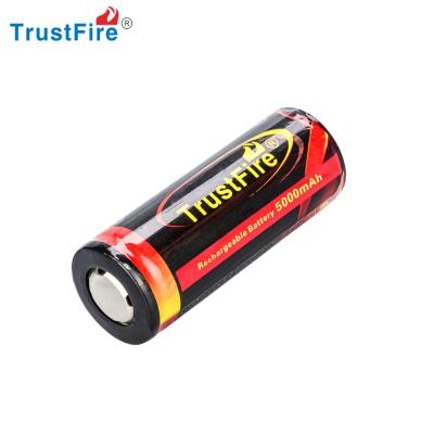 China With PCB Good Quality Trustfire 26650 3.7V 5000mAh Lithium Li-ion Rechargeable Battery With PCB for sale