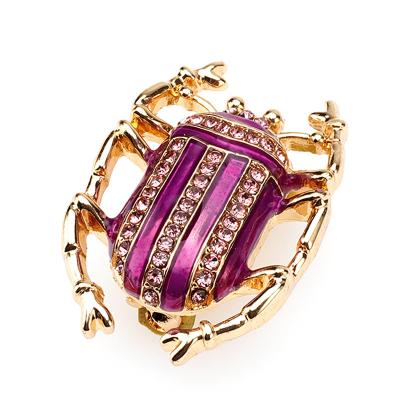 China High Quality Luxury Women Brooch Baroque Rhinestone Insect Enamel Animal Brooches Pin Wholesale for sale