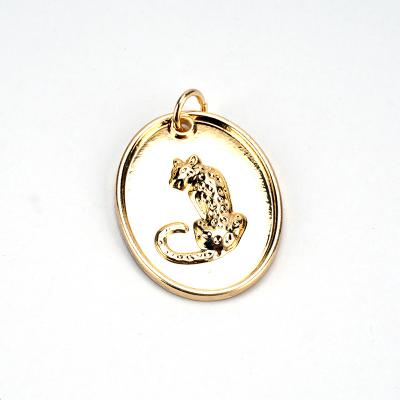 China High quality factory hot sale gold leopard pendant charms pendant for fashion jewelry for sale