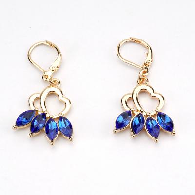 China Wholesale High Quality Latest Design High Quality Shinney Copper Dubai Fashion 24k Gold Earrings Jewelry for sale