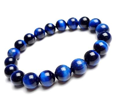 China Natural Stone TRENDY Tiger Eye Beads Bracelets Natural Blue Custom Made For Women Men for sale