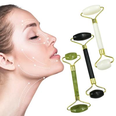 China 2pcs/set High Quality Face Spa Massager Neck Roller Gua Sha Scraper Panel Lift Up Wrinkle Remover for sale