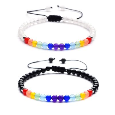 China Wholesale Natural Stone Jewelry Women Braided Bracelet 4mm Chakra Woven Seed Beads Bracelet High Quality for sale