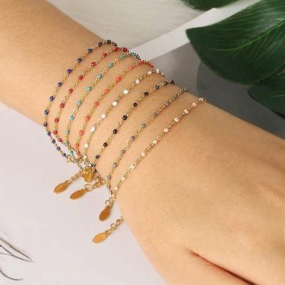 China Hot Sale High Quality Stainless Steel Charm Bracelet For Women Boho Bead Bracelets for sale