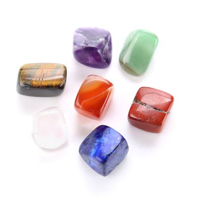 China Gift 7pcs/Set Reiki Natural Stone Tumbled Stone Rock Quartz Yoga Energy Irregular Polishing Bead for sale