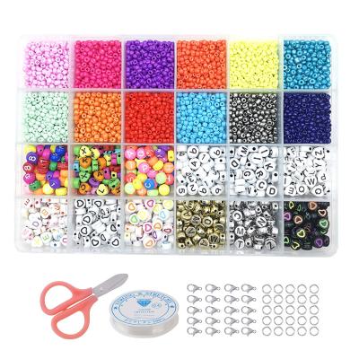 China DIY Jewelry Making Findings Amazon Wholesale Hot Sale Jewelry Making Kit Beads For Bracelets Bead Craft Kit Set Glass Pony Seed Letter Alphabet Beads for sale