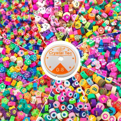 China DIY Jewelry Making Findings 100 Pcs /bag Polymer Clay Beads Flower Smile Cartoon Letter Soft Pottery Ceramic Beads Polymer Clay Beads For Jewelry Making for sale