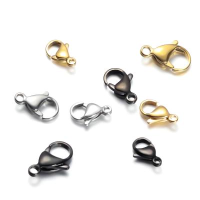 China DIY Jewelry Making Findings High Quality Stainless Steel Chain Clasp DIY Lobster Bracelet Necklace Jewelry End Lobster Chain Clasp for sale