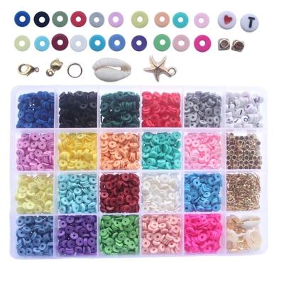 China DIY Jewelry Making Findings 24 Grids Polymer Clay Beads and Pendant Accessories Set for Necklace and Bracelet Jewelry Making for sale