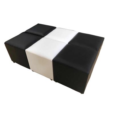 China Cubic Soft Leather Stool Furniture Ottoman Square Soft Leather Toast Stool Stool or Toast Chair Toast Bread Stool Wedding Decorate for sale