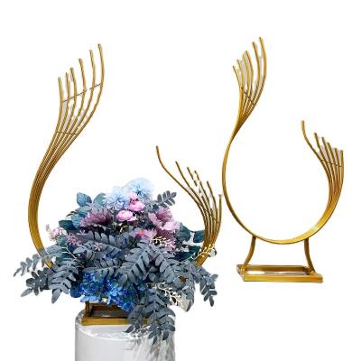 China Wholesale Wedding / Party Centerpieces Decoration Table Flower Stand High End Wrought Iron Metal Flower Pot Display Stand for sale