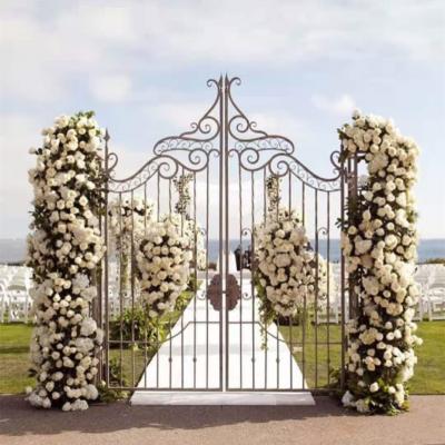 China Wedding metal arch door wedding metal arch door to wedding delicate entrance arch for events wedding decoration popular metal fencing door for sale