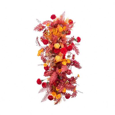 China Wedding Party Decoration Wholesale Artificial Flowers Wedding Centerpieces and Table Decorations Wedding Silk Flower Row for sale