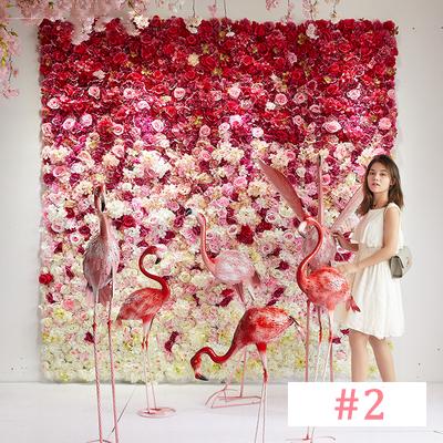 China Wedding Decoration In Plastic Back Wall Artificial Silk Flower Wall Panel Backdrop Ins Style Custom High Quality Stock Wedding Stock #2 for sale