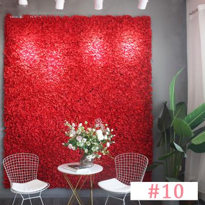 China Wedding Decoration In Plastic Back Wall Artificial Silk Flower Wall Panel Backdrop Ins Style Custom High Quality Stock #10 Style Flower for sale