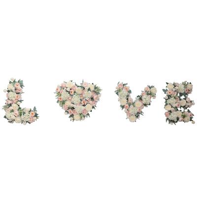 China Wedding Decoration New Love Symbol Shape Flower Wedding Party Decoration Christmas Poinsettia Flower Wall Simulation Home Flower for sale