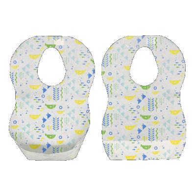 China Disposable Item Disposable Infant Printed 6-24 Months Baby Drool Bibs With Pocket for sale