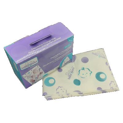 China Custom 6-12Pcs/Box Toddler Ultra Soft Nonwoven Fabric Water Resistant Nonwoven Fabric Changing Pad For Travel for sale