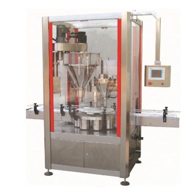 China automatic powder filling machine Horizontal opening type material box double head double turntable for sale