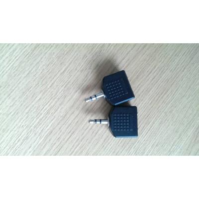 China China Manufacture 1/4 Inch Mono Male Coaxial Cable Connection 6.35mm To Female Splitter 2 Adapter Audio Connector for sale