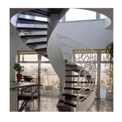 China Luxury Curved/Arc Spiral Staircase,Indoor Staircase,Decoration Luxury Modern Home Glass Stairs Wooden Stairs Made in China-Maist for sale