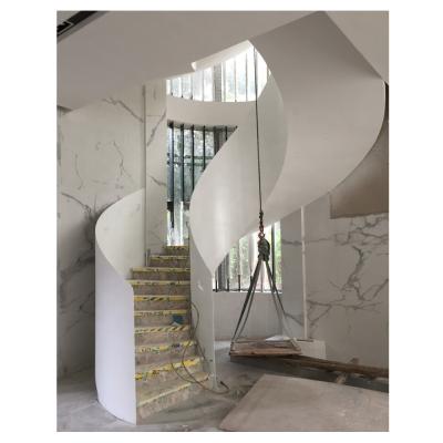 China Modern Curved Spiral Arc Staircase, Indoor Staircase, Glass Stairs Made in China-Maist for sale