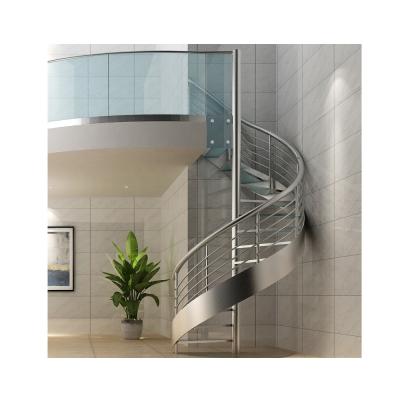 China Fashional 304/316 exterior stainless steel glass spiral staircase made in China-Maist for sale