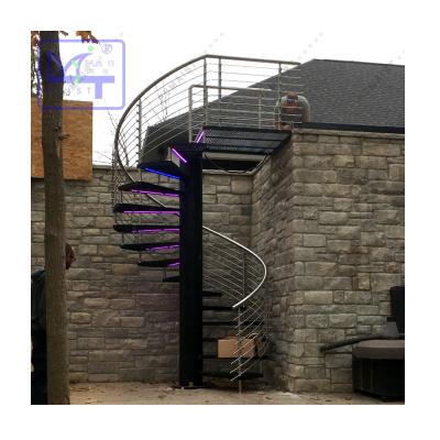 China Outdoor LED Grill Spiral Security Fences Stairs With Exterior Shape Maist China Manufacture for sale