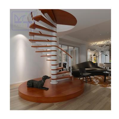 China Modern Home Wooden Spiral Staircase 304/316 Stainless Steel Indoor Decoration Staircase Made in China-Maist for sale