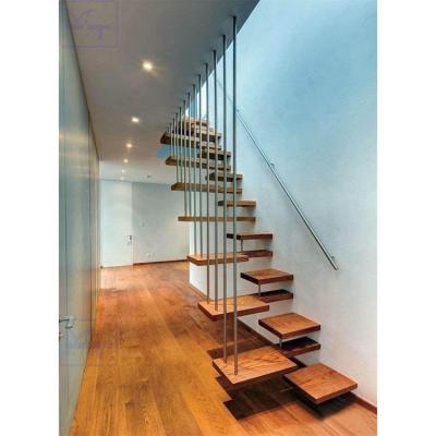 China Fashional Custom Wooden Step Railing Stainless Steel Grille Design For Stairs for sale