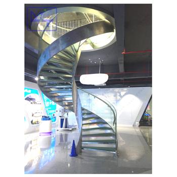 China Modern Factory Curved Staircase, Large Curved Arc Staircase, Arc Staircase for sale