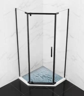 China Modern black narrow side shower partition for sale