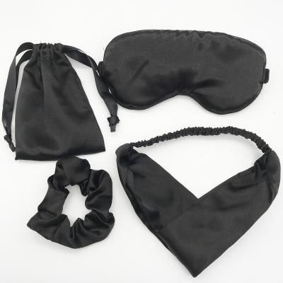 China Shading light hot sale satin silk eye mask headband hair accessories for girls wholesale for sale