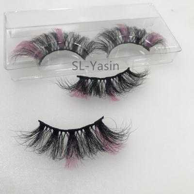 China Natural Wholesale Long 25 mm 5d full strip lashes 3d mink false eyelashes custom eyelash packaging box for sale