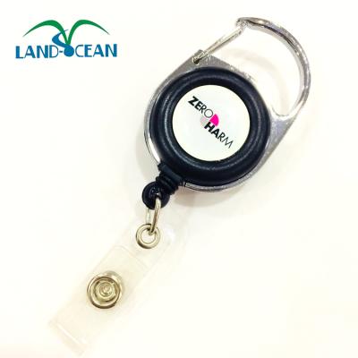 China ID Card Badge Holding Retractable Badge Holder Pull Reel for sale