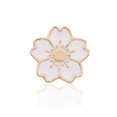 China Custom Logo Flower Design Metal Lapel Pin Badge Eco-friendly Cheap Metal Promotion Badge Manufacturer for sale