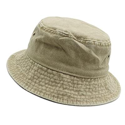 China Custom high quality foldable bucket hat soft wide brim distressed bule denim bucket hat for sale