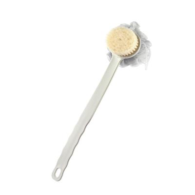 China Long Handle Body Brush Bilateral Deep Bath Shower Skin Cleaning Scrubber With Long Handle Bath Flower for sale