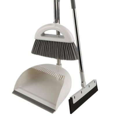 China Classic PET Style Broom Dustpan Set With Good Shape Supplier for sale