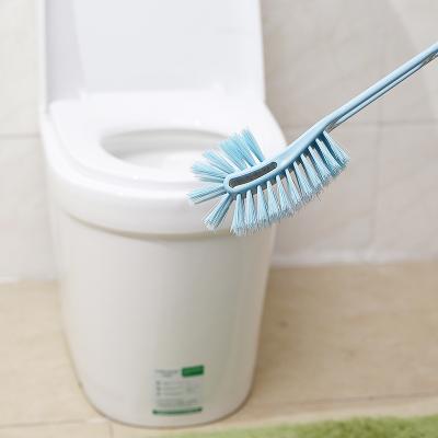 China Sustainable High Quality Plastic Toilet Brush Set With Holder Corner Cleaning Brush for sale