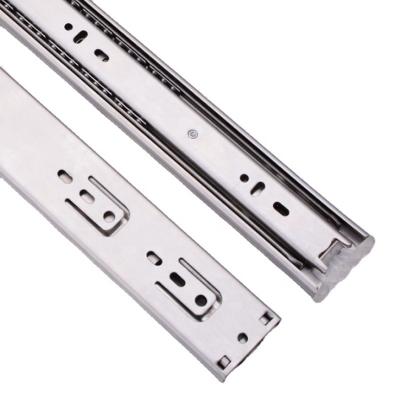 China Drawer / Desk Stainless Steel 45Mm Ball Bearing Guides Channel Heavy Duty Drawer Slide for sale