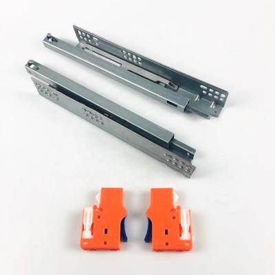 China Modern conceal undermount handle solf closing box double rail tandem drawer slide for sale