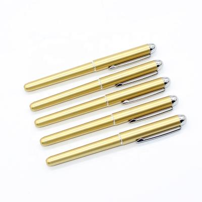 China Wholesale popular gold color plastic gold ballpen ballpoint pens with custom logo for sale