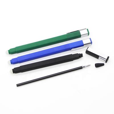 China Erasable Gift Wholesale High Quality Square Office Glitter Ink Erasable Pen for sale