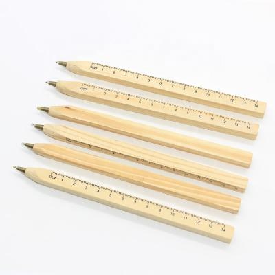 China Wooden Ruler Pen Square Shaped Ballpoint Pen With Ruler Scale Wooden Ruler Pen Square Shaped Ballpoint Pen With Ruler Scale for sale