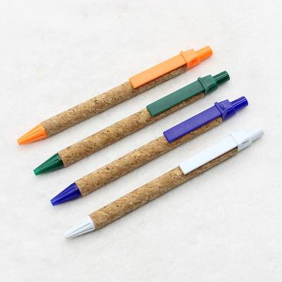 China Eco-friendly Ballpoint Pen Cork Grain Granule Wrapping Environmental Protection Ballpoint Pen Press Wrapping Paper Degradation Gift Pen for sale