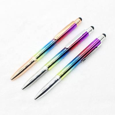 China 2021 Colorful UV Metal Stylus Pen 2021 New Style Metal Plating Twisted Stylus Pen Gifts Colorful UV Plating Cool Pen for sale